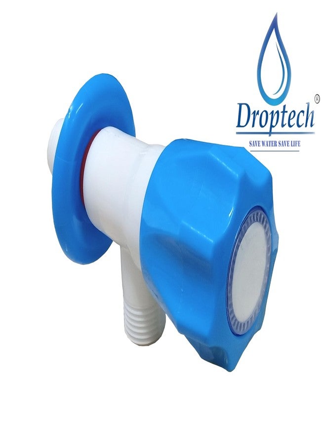 Droptech PVC Plastic Angle Cock/Valve for,Bathroom, Wash Basins Angle Valve- (Size-1/2", 15 mm)(Color-Blue) Pack of 10 - Image 3